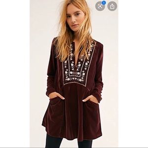 Free People Always and Forever Velvet Mini